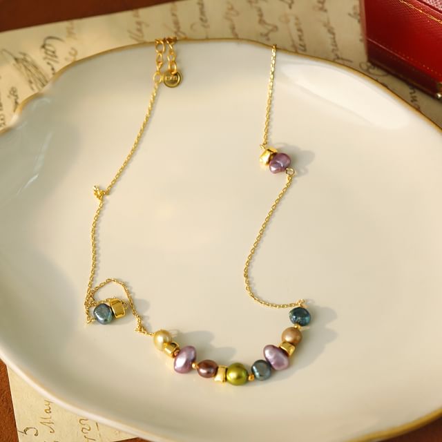 Forainer-Faux Pearl Necklace