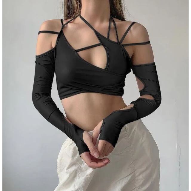 Sosana-Langarm-Top mit Cut-Outs