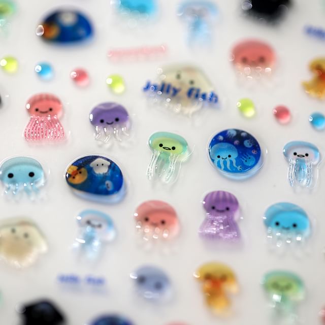 tomoni-Naklejki do paznokci Jellyfish-Jeden Rozmiar