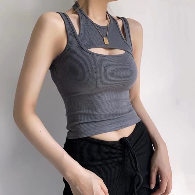 新品 little suzie ASYMMETRIC CUT OUT TANK Asymmetric Cut-Out Tank – moonrisesapporo