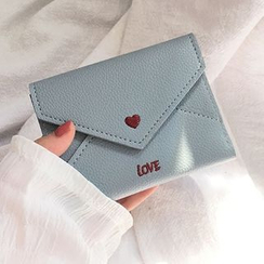 Yongolia - Heart Embroidery Envelope Wallet Yongolia - Heart Embroidery Envelope Wallet