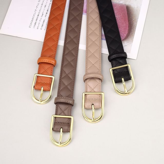 Rofuka-Genuine Leather Quilted Belt