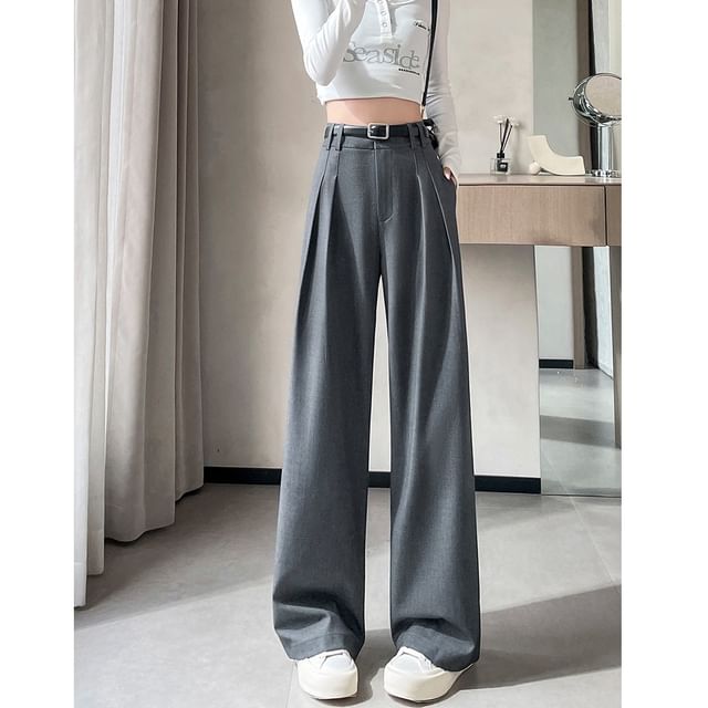 pleated baggy dress pants Pleated WIDE Leg Dress Pants for Tall Women in Black 6 / Extra Tall / Black