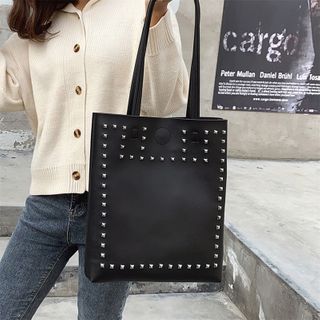 studded tote bag