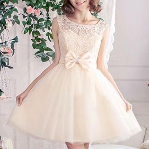 Luxury Style - Sleeveless Bow-Accent Mini Prom Dress | YesStyle