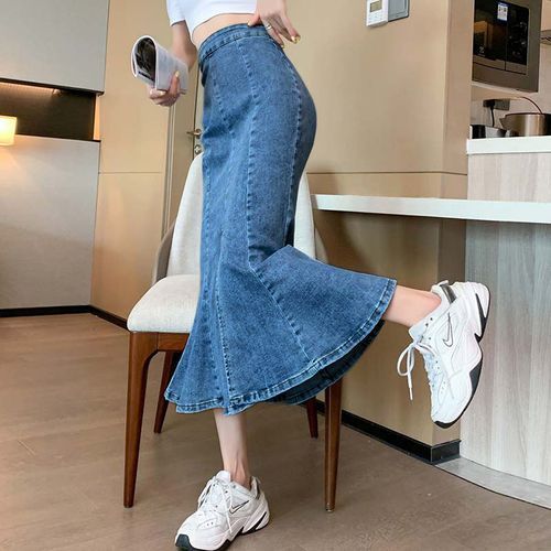 naoho denim mermaid skirt - スカート