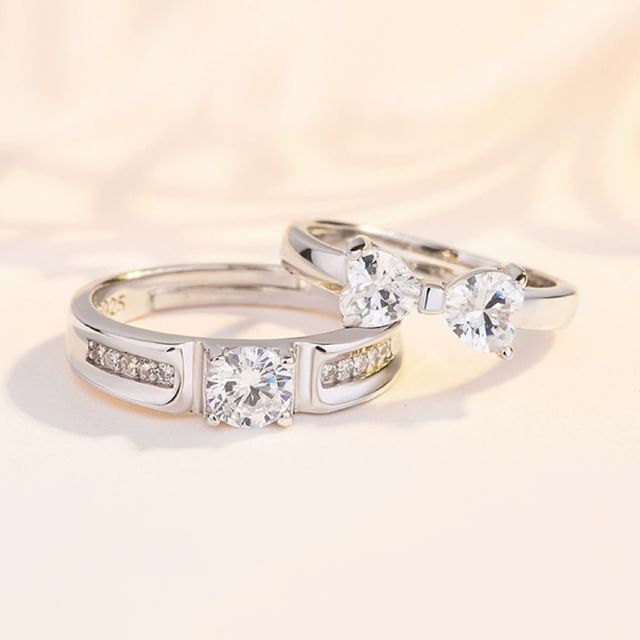 Tinseltown-Couple Matching Rhinestone Ring