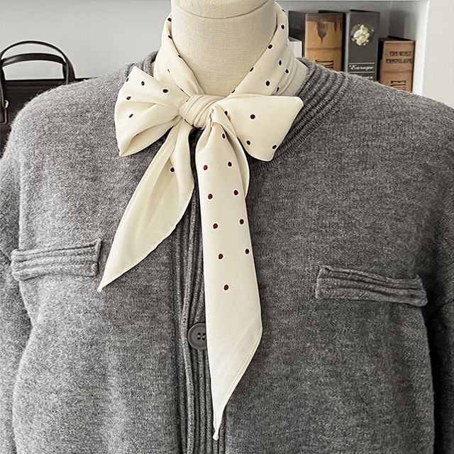 4-4 STUDIO-Polka Dot Square Scarf