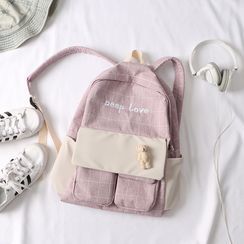 MUSA - 格子刺繡背包 MUSA - 格子刺繡背包