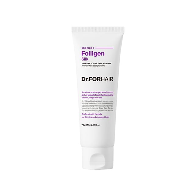 Dr-FORHAIR-Folligen Silk Shampoo Mini - Shampooing fortifiant à la soie petit format