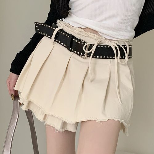 Belt layered skirt sale