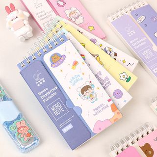 Hekki - Cartoon Print Vocabulary Notebook | YesStyle