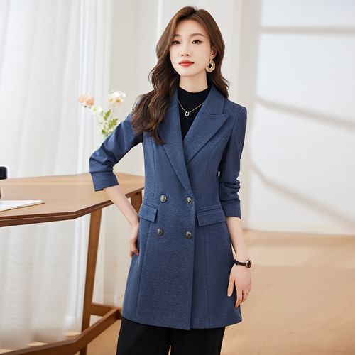 Womens Korean Fashion Lapel Blazer Jacket Single Breasted Corset Suit Coat  Party