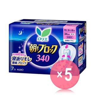 Kao - Laurier Super Absorption Guard Feminine Pads 34cm 5pcs Bundle Set