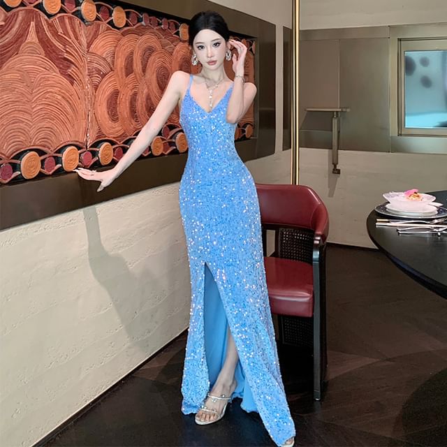 navy blue dress for baby girl Ellie Wilde EW36034 Long Backless Mermaid Prom Dress Sequin Shimmer Pa –  Glass Slipper Formals