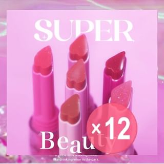 FLORTTE - Special Edition Heart-shaped Lipstick - 3 Colors (1-3) (x12) (Bulk Box)