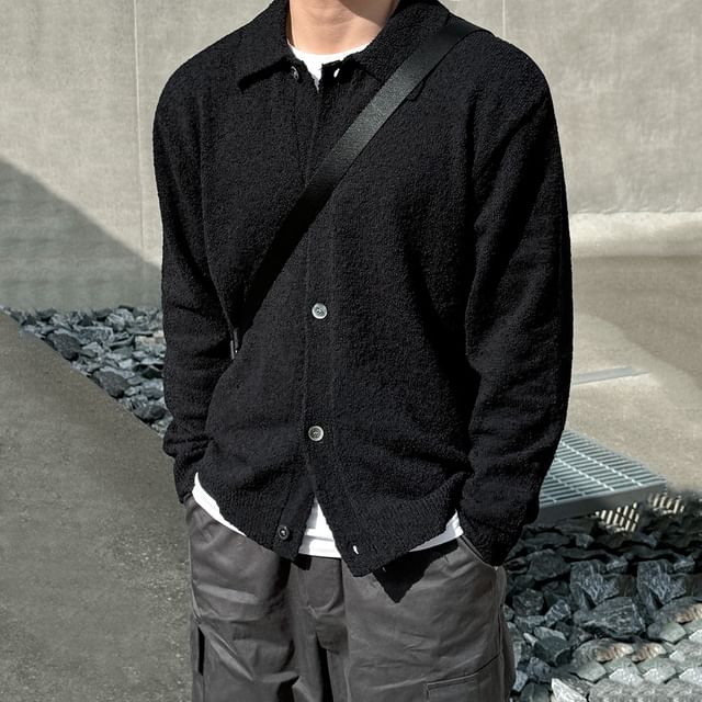 MRCYC-Collar Plain Cardigan