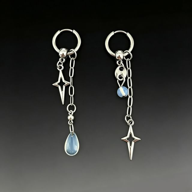 Wandoli-Star Hoop Drop Earring