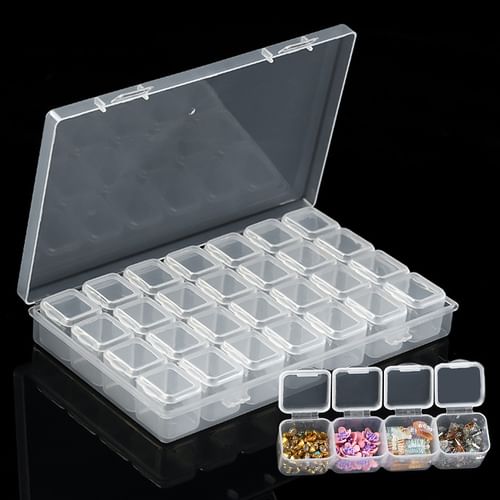 Padoma - Transparent Plastic Divided Nail Art Storage Box