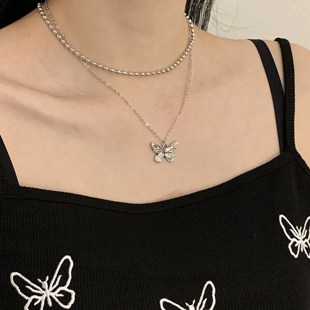 Stainless Steel Butterfly Pendant 