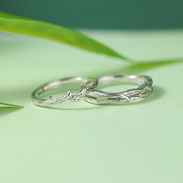 Halfla-Couple Matching Branches S925 Sterling Silver Open Ring Various Designs Set