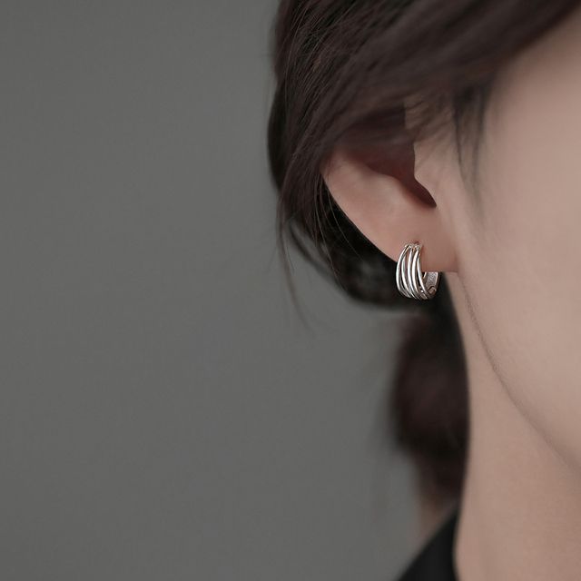 Kamuel-Layered Line Earrings
