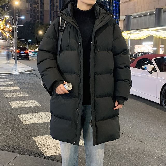Bay Go Mall-Hooded Zip-Up Padded Coat