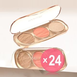 FOCALLURE - 3 In 1 Highlighter & Blusher Palette - 3 Colors (x24) (Bulk Box)