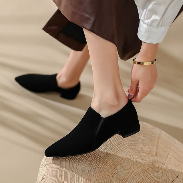 Cinnabelle-Pointed Toe Chunky Heel Ankle Boots Various Designs