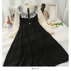 Lemongrass(レモングラス) - Patchwork Colorblock Midi Dress