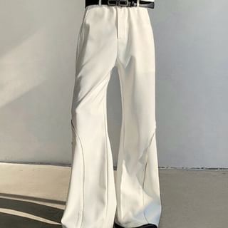 VEAZ-High Waist Plain Wide Leg Pants