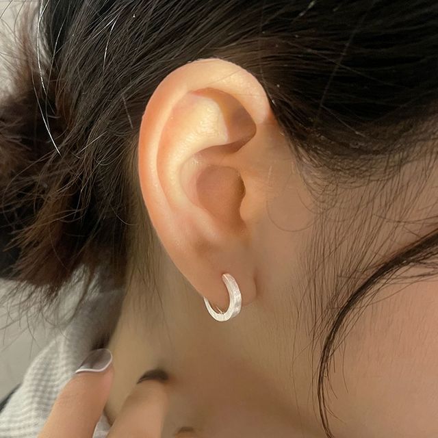 Toinianimos-925 Sterling Silver Hoop Earring
