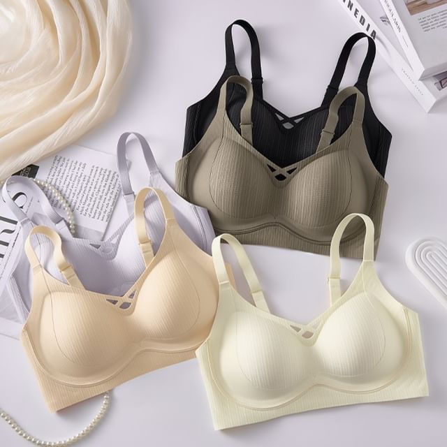 HYG Lingerie-Plain Seamless Wireless Bra