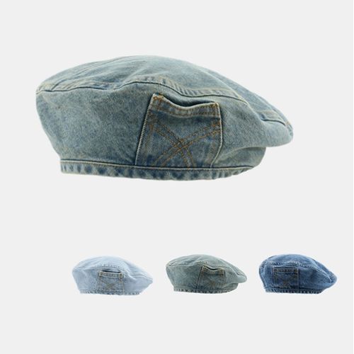 HARPY - Denim Beret Hat | YesStyle