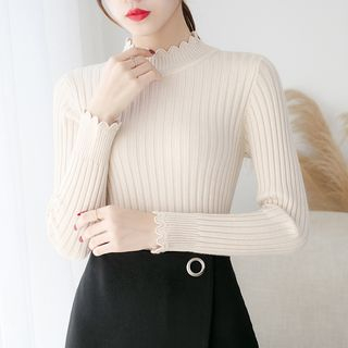 long sleeve mock neck top