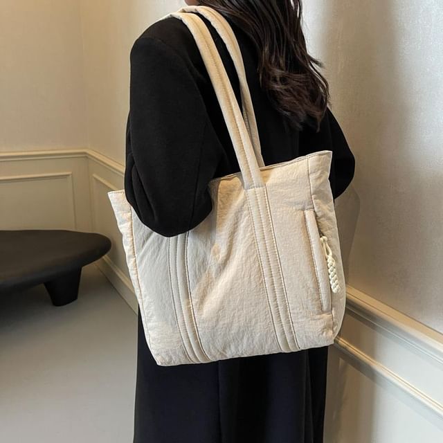 EAVALURE-Plain Fabric Tote Bag