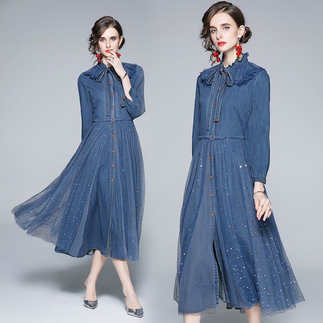 glitter button down dress 5 YARDS / 17 COLORS / Laure Abstract Beaded Embroidery Glitter Mesh La –  Classic Modern Fabrics main image 0