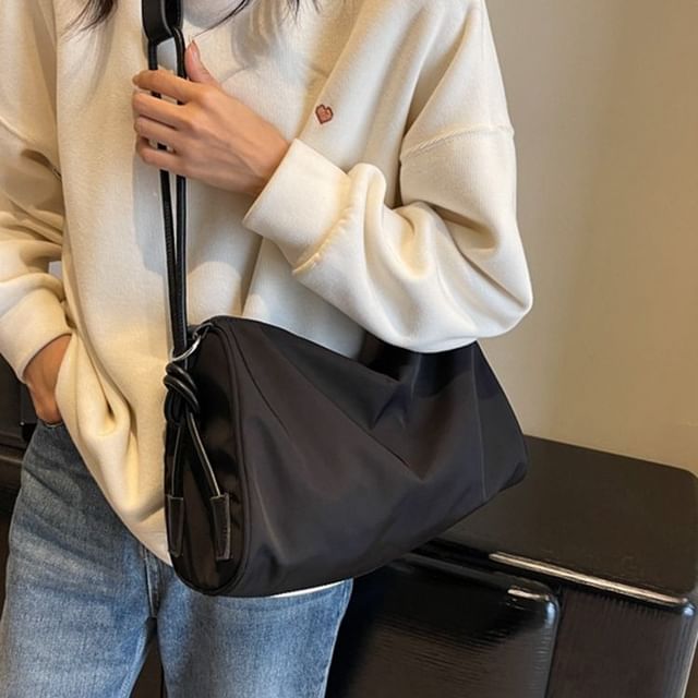 KOCORE-Plain Nylon Crossbody Bag