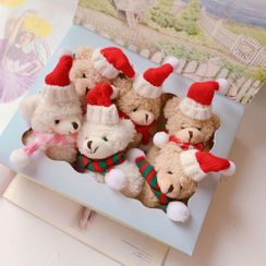 Hello minto - 毛絨聖誕熊胸針 Hello minto - 毛絨聖誕熊胸針