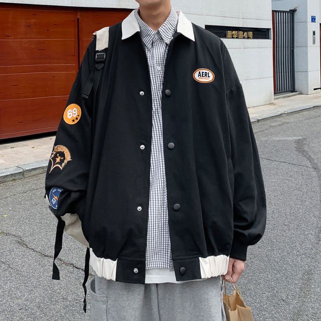 SuperLittle-Embroidered Bomber Jacket