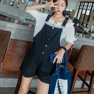 denim jumper with off shoulder