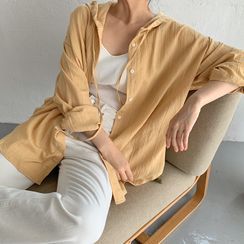 FROMBEGINNING - Hooded Long-Sleeve Shirt FROMBEGINNING - Hooded Long-Sleeve Shirt