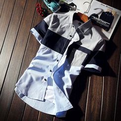Muore - Short-Sleeve Panel Shirt