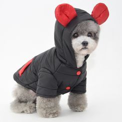Pettrip - 动物耳朵连帽夹棉宠物上衣 Pettrip - 动物耳朵连帽夹棉宠物上衣