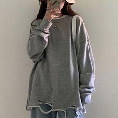 Hevnir - 長袖撕破T裇 Hevnir - 長袖撕破T裇