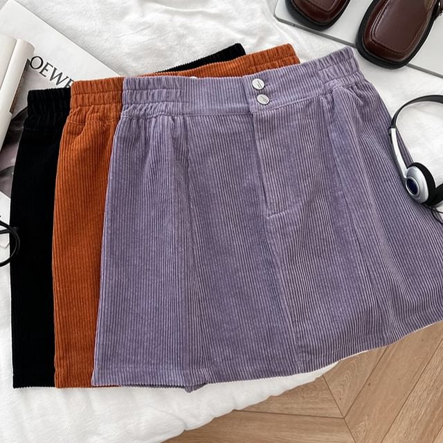 DIYI-Corduroy Mini Pencil Skirt
