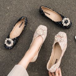 Red Wolf - Faux Pearl Tweed Flats Red Wolf - Faux Pearl Tweed Flats