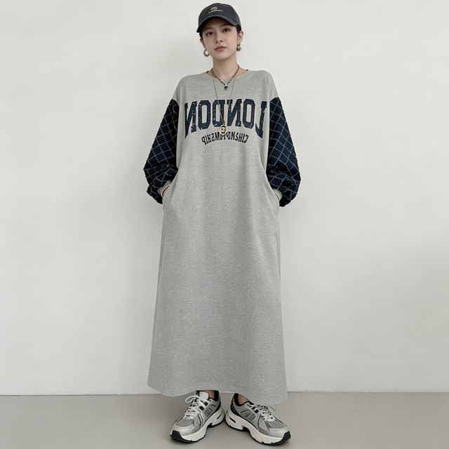 knee length dresses for ladies Maxi Sweatshirt Dress main image 1