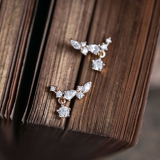 Phoenoa-Rhinestone S925 Sterling Silver Drop Earring