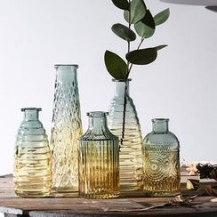 Accueil - Gradient Embossed Glass Vase (various designs) Accueil - Gradient Embossed Glass Vase (various designs)